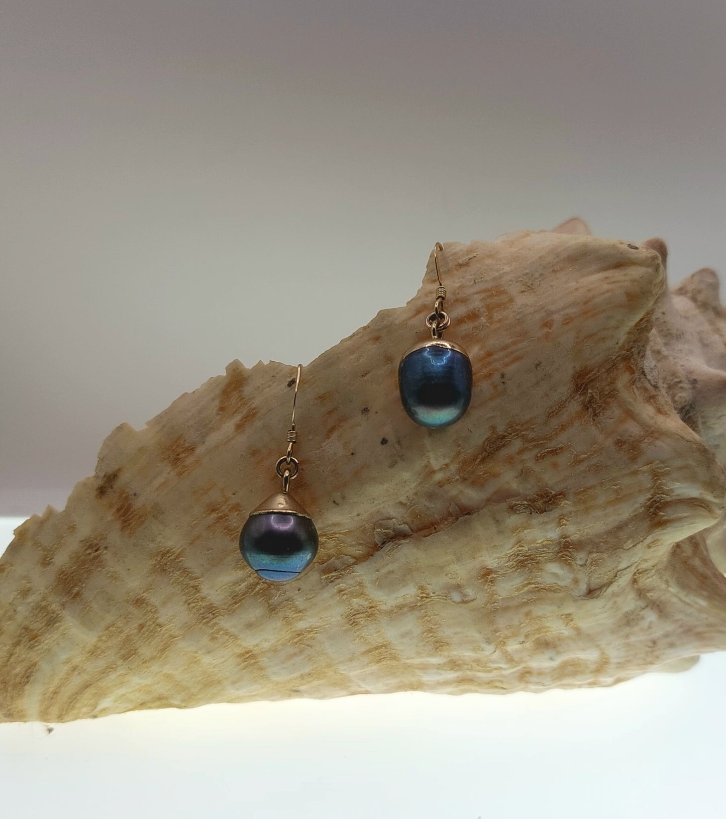 Purple Classic Pearl Earrings