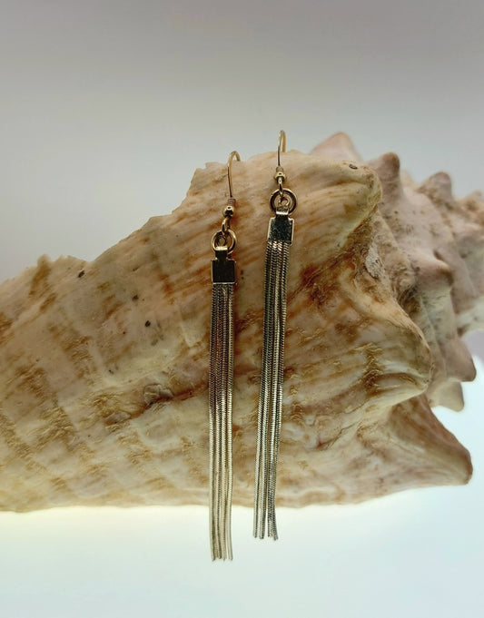 Tassled Gold Earrings