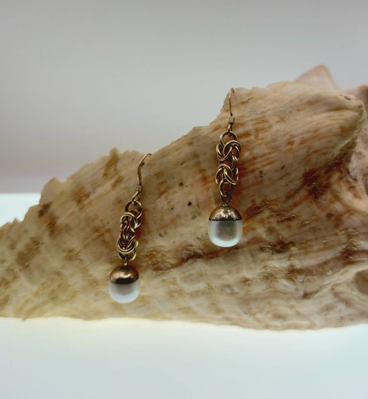 Byzantium Drop Pearl Earrings