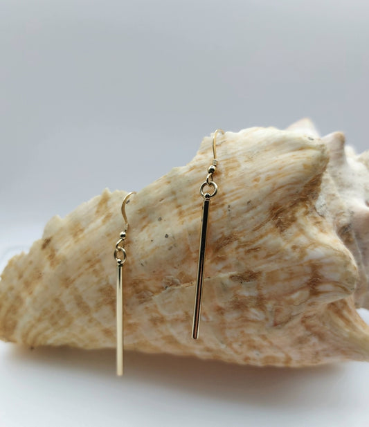 Gold Bar Earrings